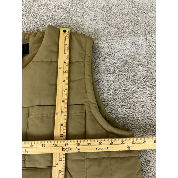 Nike Jordan Women's Quilted Vest Brown Kelp FB5192-395 Loose Fit Size Large NWT - Picture 5 of 12